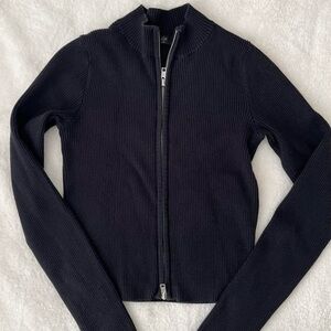 Brandy Melville / John Galt black zip up sweater